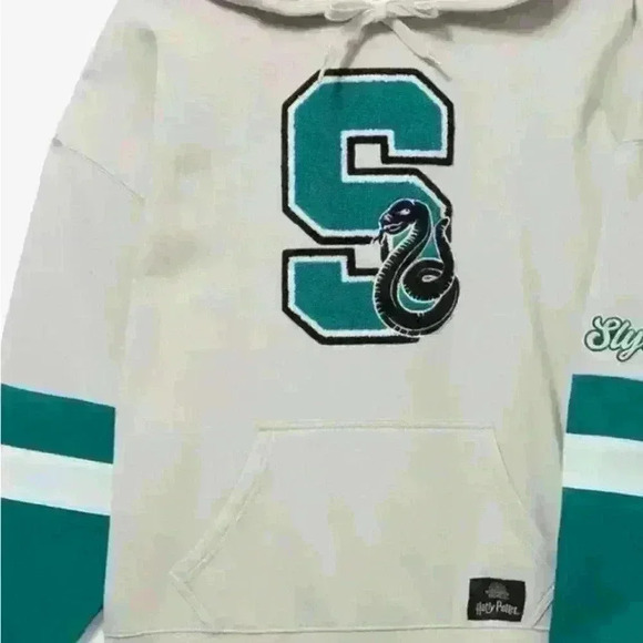 Harry Potter Slytherin Varsity Hoodie - BoxLunch Size Medium - Picture 2 of 5